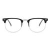 New 6 white flat plain black frame glasses frame men's flat glasses women's half frame big face frame fashion glasses