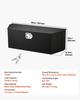 Trailer Tongue Box, 914 x 314 x 305 mm Steel Trailer Tongue Tool Box, Heavy Duty Storage Organizer with Lock and Keys, Utility Tool Chest for Pickup