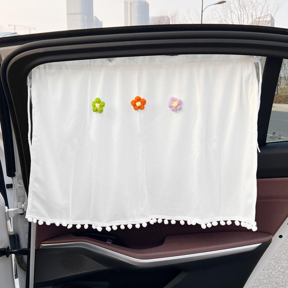 Universal Car Sunshade Curtain UV Protection Car Bear Sliding Curtain  Car Window