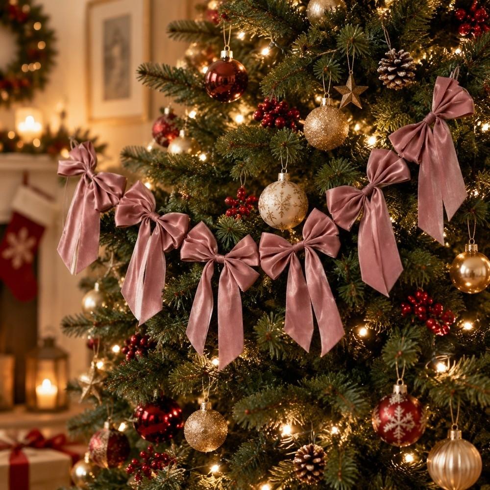 Home Ornaments Bowknot Hanging Garland Large Christmas Tree Decoration Kids Birthday Party