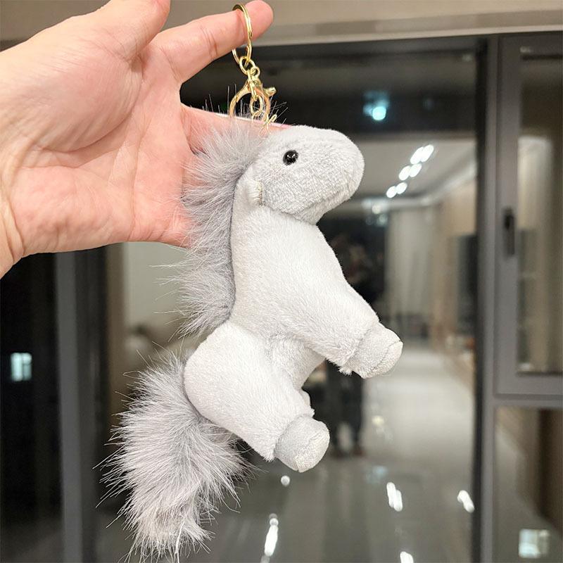 Roztomilý kreslený poník plyšový klíčenka Kawaii přívěsky Koně plyšová hračka přívěsek na batoh závěsné ozdoby dekorace doplňky dárky