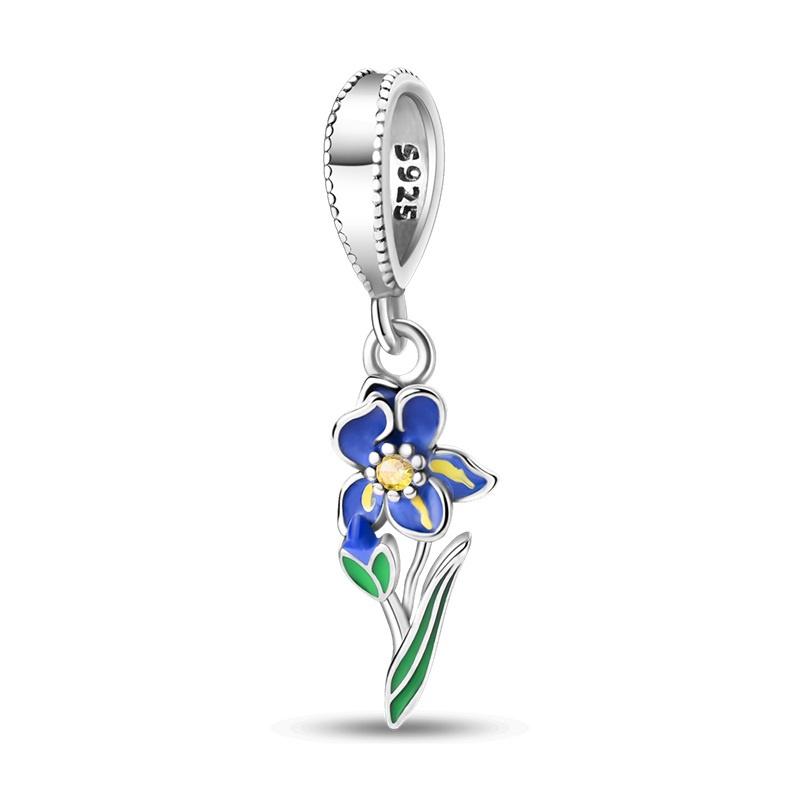 New Copper Exquisite Butterfly Flower Collection Charm Beads For Original 3Mm Bracelet Women Diy Jewelry Gift