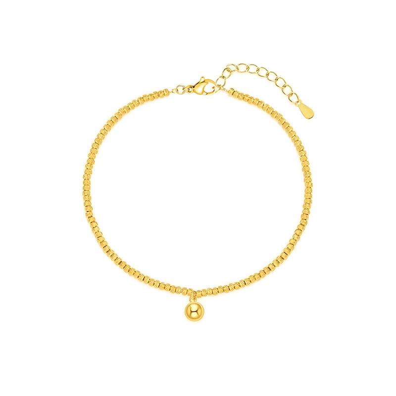 Xiaohongshu Super Sparkle Gold Bead Bracelet for Women – Elegant and Versatile Fashion Jewelry.