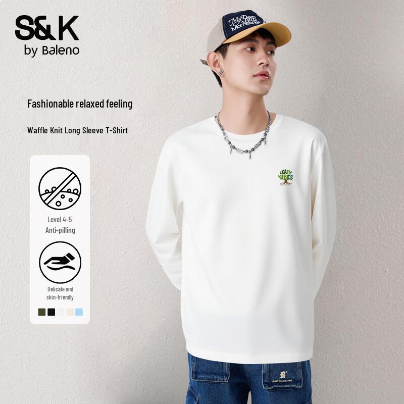 Baleno S&K Men s Waffle Knit Long-Sleeve T-Shirt L