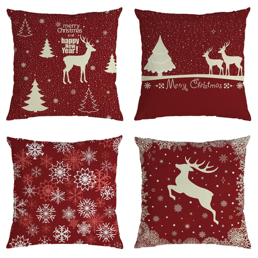 Cheap Christmas Pillow Case Home Decor Cushion Cover Family Pillowcase