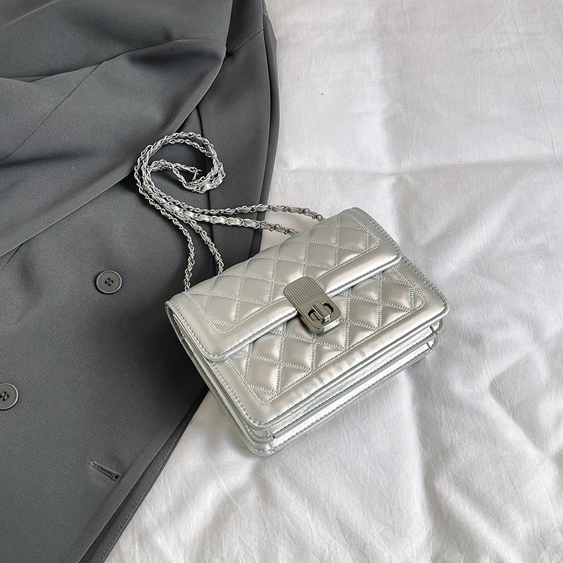 Rhombus niche chain bag women 2025 summer ins fashion simple small square bag high value messenger bag women