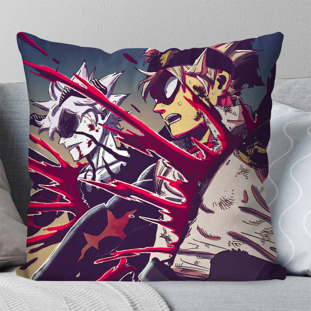 Asta Animation Black Clover Pillow Case Fashion Square Pillowcase Bedroom Sofa Room Ins Decoration Leisure