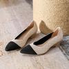 fashion Women Wedge Increase Knitting Shoes  New Pointed Casual Slip on Comfortable Loafers Shoes Female Breathable Walking Shoes 2024