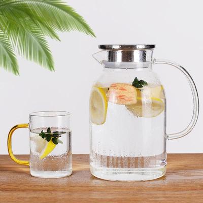 Hochtemperaturbeständiges Glas Kaltwasserkessel-Set mit Borosilikat-Tassen, Große Kapazität, für den Heimgebrauch