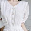 La Chapelle French Style Short Sleeve Lace Dress