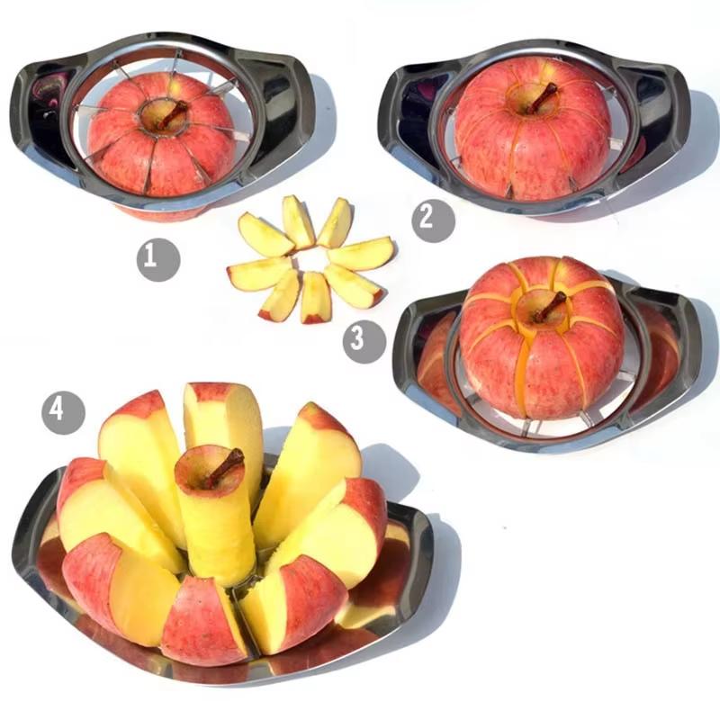 Stainless Steel Apple Slicer Core Remover Fruit Cutter Kitchen Knife Utensil for Home Use