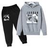 2026 Kids New Autumn Winter Casual Long Sleeve Pullover 2pcs Hoodie+Pants Tracksuit 3-12Yrs Girl Boy Basketball Coat Clothes Set