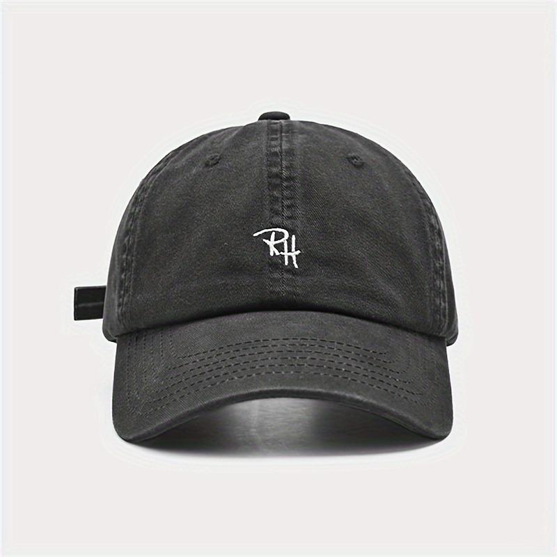 Washed Letter Embroidered Baseball Women's Big Head Circumference Show Face Little Wild Travel Sports Hat Male Baseball Cap Tide