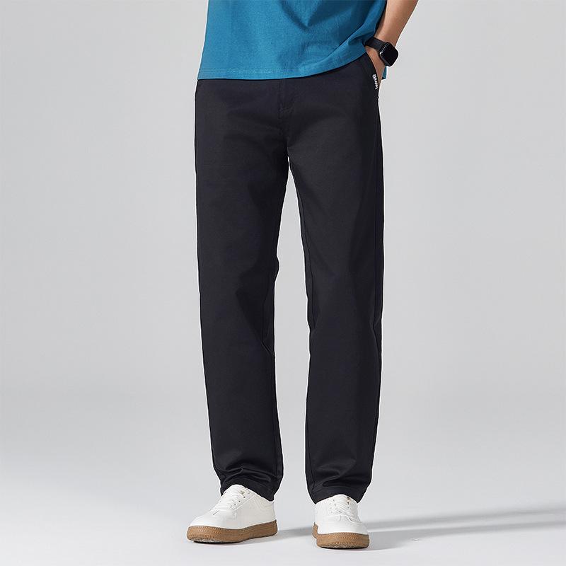 OLA Men's Anti-Wrinkle Casual Pants - Spring/Autumn, All-Match, Loose Straight-Tube, Wear-Resistant Fabric