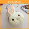 Korean Style Adorable Bunny Plush Crossbody Bag With Zipper Closure For Girls