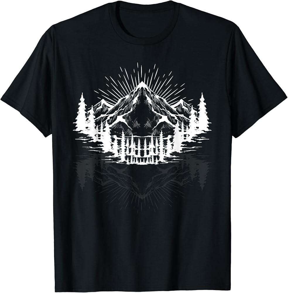 Outdoors Wildlife Nature Mountains Trees Forest Hiking TShirt Unisex T-Shirt XXXXL
