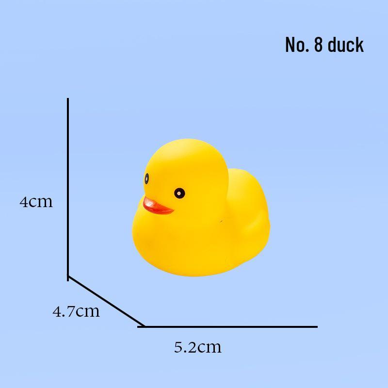 Hong Kong Edition Colorful Bath Squeak Little Yellow Duck Toy Set