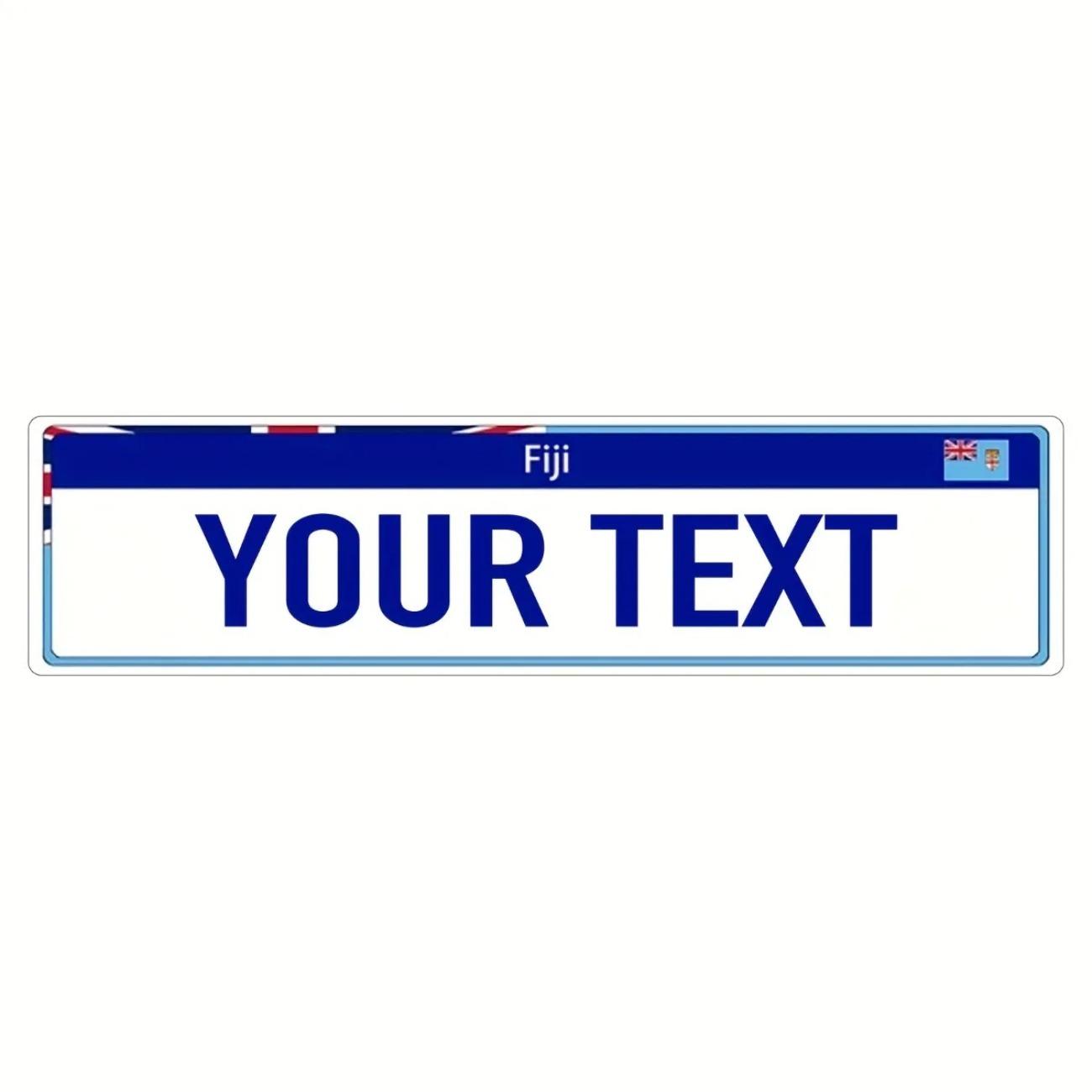 

1pc Fiji License Plate Frame Waterproof Iron Art Home Garage Bar Wall Decor білий
