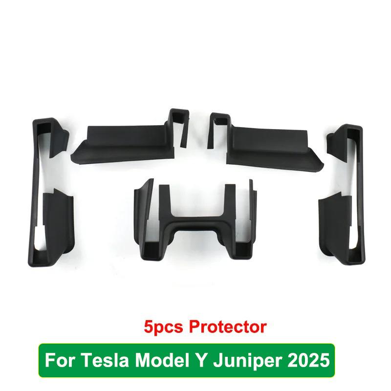 

For Tesla Model Y Juniper 2025 TPE Seat Corner Full Protect Cover Front Rear Under Slide Rails Guard Anti-Kick Decor Protection for Model Y 2025