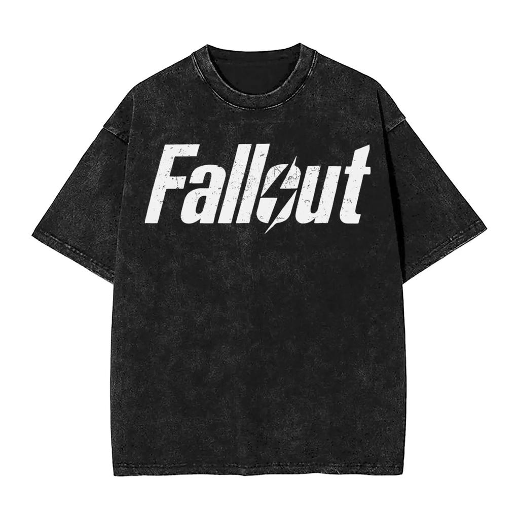 2026 Washed T Shirt Join The Vaults Fallouts Tec Hip Hop Fashion T-Shirt Oversized Streetwear Cotton Print Tops T Shirt for Men Women
