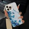 Blue Butterfly Ocean Wave  Phone Case For iPhone 17,16,15,14,13,12,11 Plus,Pro Max,XS,white Silver Phone Case