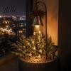 Traditional Xmas Lawn Stakes Christmas Bell Cascade Solar Yard Light for Decor Warm White Cascading Decorative Patio Lights Garden Stake Pathway