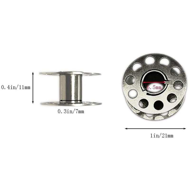 Fresh 25 Pcs Metal Bobbins For Sewing Machine With Storage Box Easy Install Easy To Use