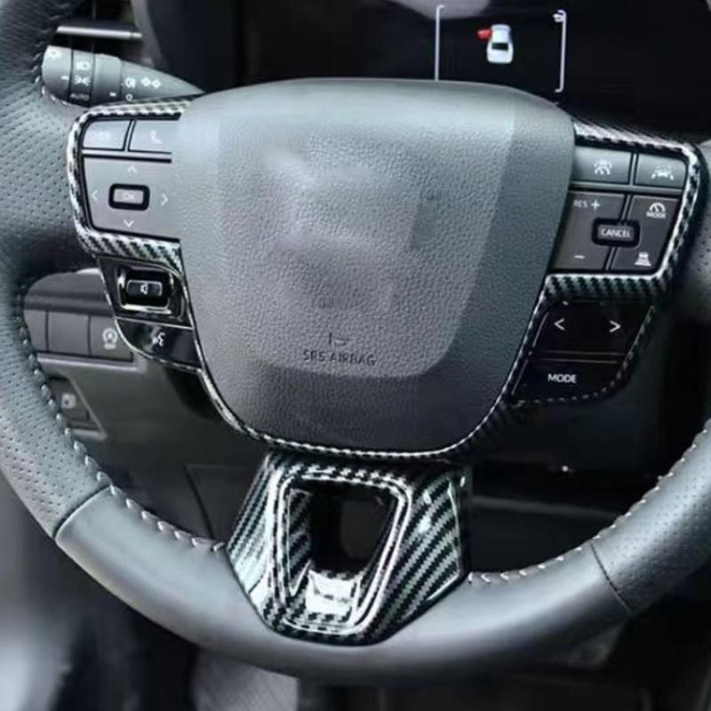 For Toyota CHR C-HR 2024 2025 ABS Carbon Fiber Center Console Steering Wheel Decorative Button cover trim Interior Accessories