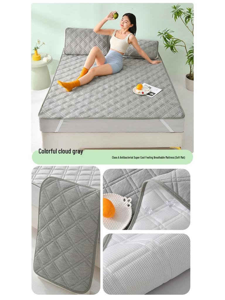 Breathable Cooling Mattress Mat - Soft, Machine Washable Summer Bedding (1.5m/1.8m)