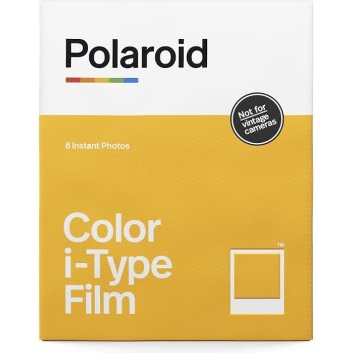 Papier photo instantané Polaroid Films standard pour appareils photo Polaroid i-Type (8 tirages)
