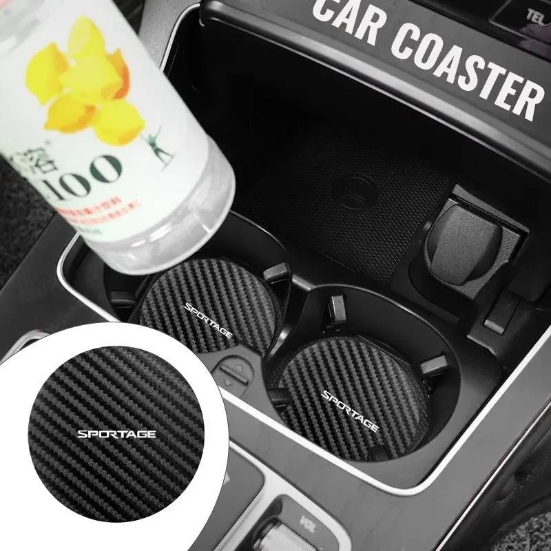 2pcs Car Cup Holder Anti Slip Insert Coaster Pads Accessories For KIA Sportage 2016 2017 2018 Sephia Stonic Carens xzlhg22