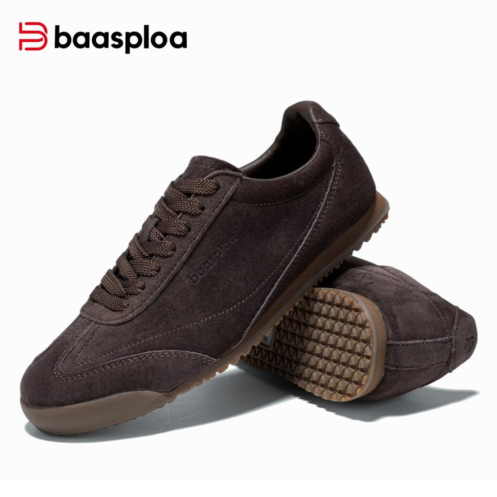 BAASPLOA Damen Flache Sportschuhe, Freizeitschuhe, Wanderschuhe, Studentenschuhe, Tennisschuhe, Atmungsaktiv, Geeignet für Personen mit schmalen Füßen