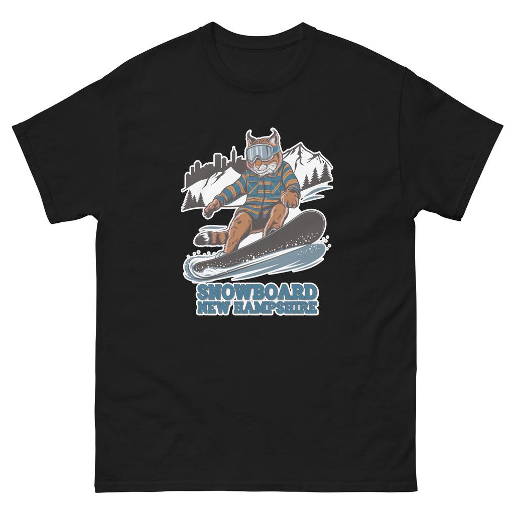 Snowboard New Hampshire Luchs USA Snowboarden Tier T-Shirt