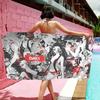 Demon Slayer Daki Hippie Beach Towel Cartoon Cute Summer Kids Large Bath Pool Beach Towel Absorbent for Swimming Travel