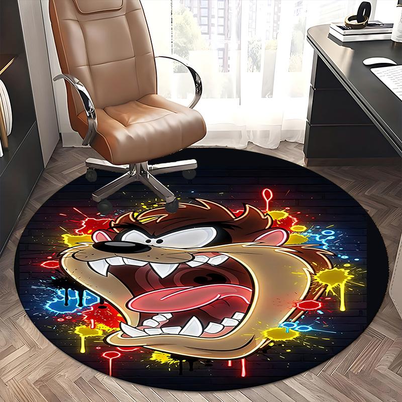 Graffiti Taz Chair Mat - Round Carpet for Home Decor, Office, Living Room