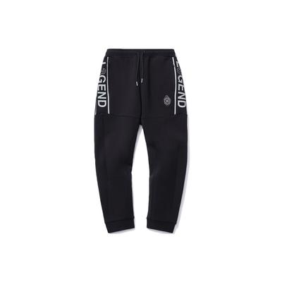 Li Ning Way Of Wade Letter Print 3D Cut Jogger Pants Men Bottoms Black AKLR047-1