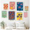 Blumenmarkt Wandkunst Dekoration Bunte Frühlingsblumen Leinwandgemälde Abstrakt Wohnzimmer Zimmer Poster Heimdekoration
