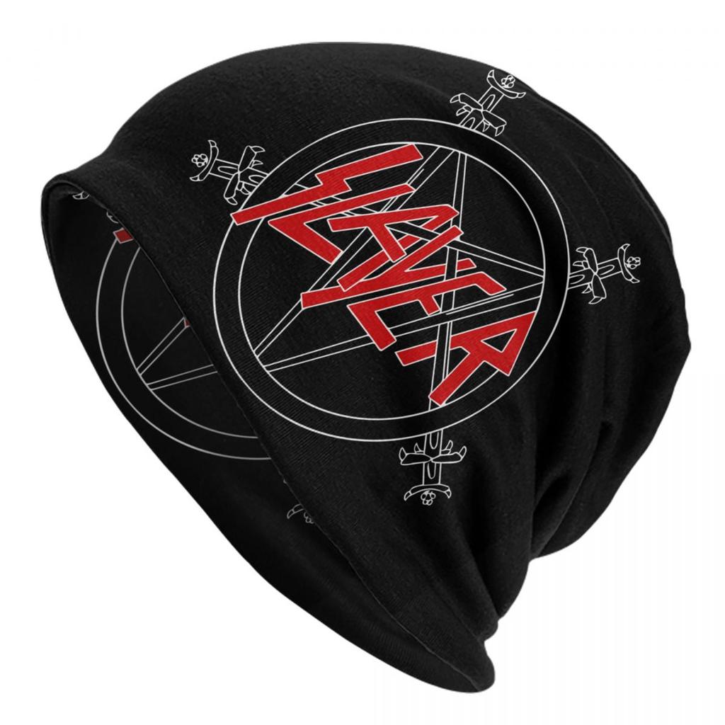Custom Heavy Metal Rock Slayers Logo Bonnet Hat Knit Hats Unisex Women Hip Hop Unisex Band Winter Warm Beanies Cap