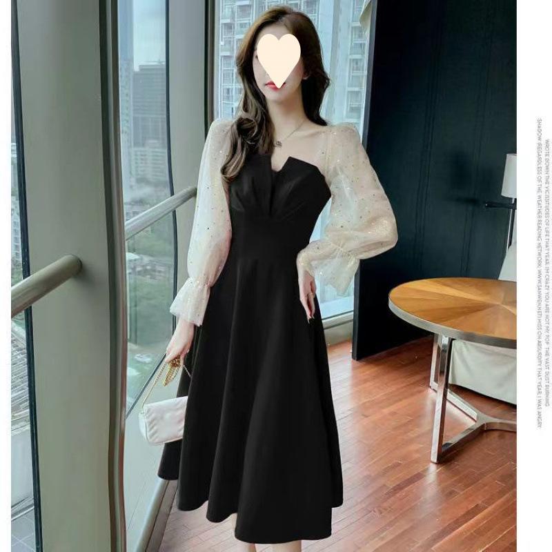 Premium Temperament Red Dress Women's Spring and Autumn Toasting Clothes Bridal Engagement Dress Return Casual Clothes