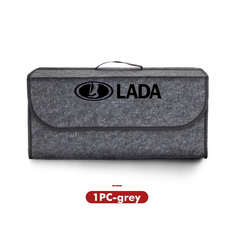 For Lada Car Foldable Felt Trunk Storage Bag Large Capacity Organizer Box Accessories Samara Niva Vesta Granta Riva Priora 4x4 WW20