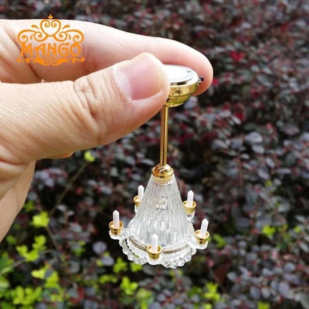 LUOZZY Dollhouse Chandelier Lights - Miniature Led Chandeliers for Dollhouse