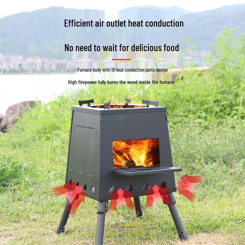 OEING Portable Foldable Outdoor Wood Burning Stove