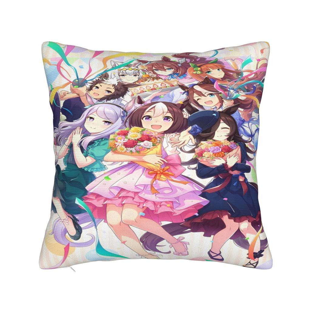 Car Decorations Uma Musume Anime Cartoon Pillowcases Merch Pillow Cover Square Multiple Sizes
