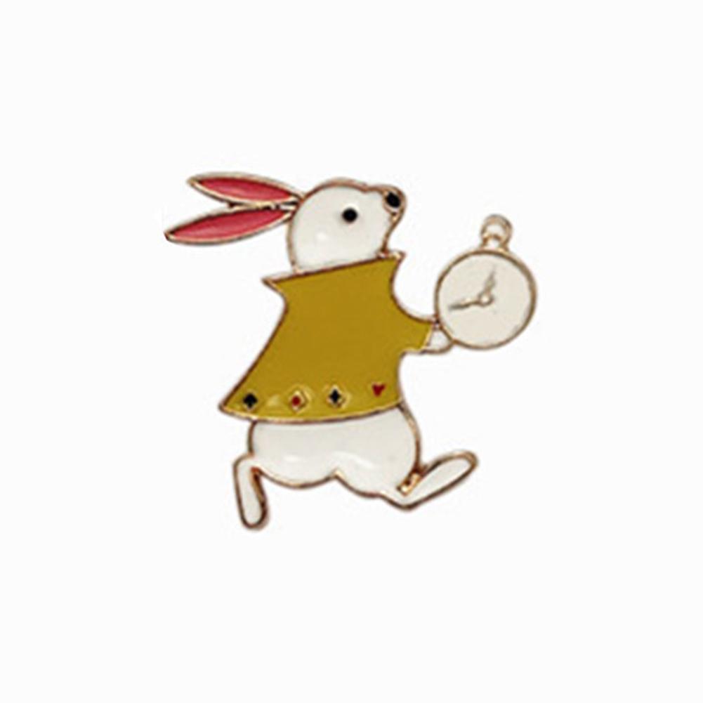 Clothes Trim Badge Cute Character of Alice in Wonderland Alloy Pin Brooch for Fashion Bag Accessories