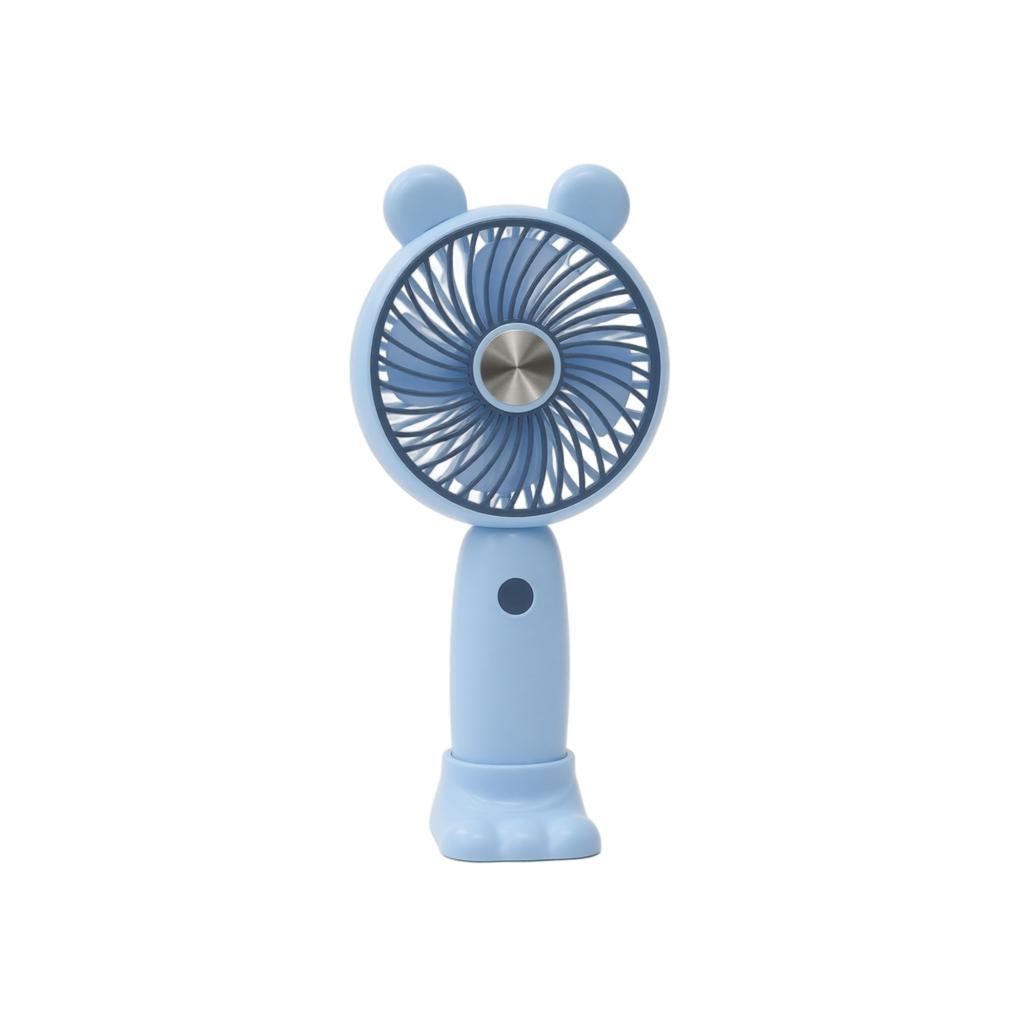 Portable Rechargeable Desktop Fan with Cartoon Ear Design USB Mini Handheld Fan for Personal Cooling Indoor Outdoor Use
