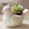 Solid Color Flower Pot Bird Shape Flowerpot, Handheld Size Durable PLA Pot, Healing Small Indoor Plant Container 3D Printed Creative Planter,