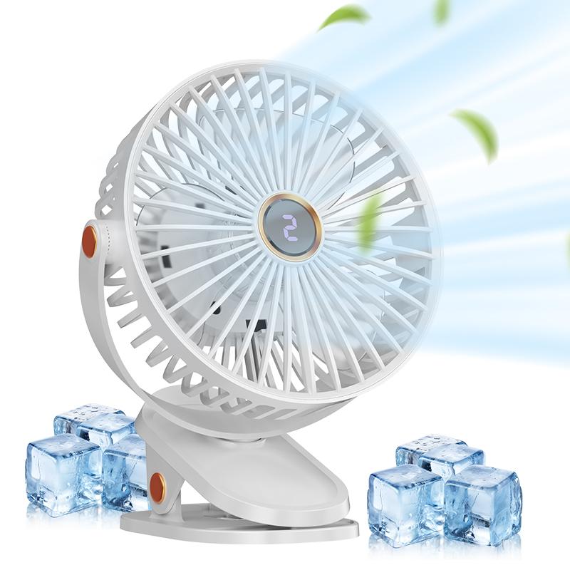 Compact Desktop Fan, Operates Silently, Lightweight Usb Charging, Five-Speed Wind Speed Adjustment, Adjustable Tilt Angle