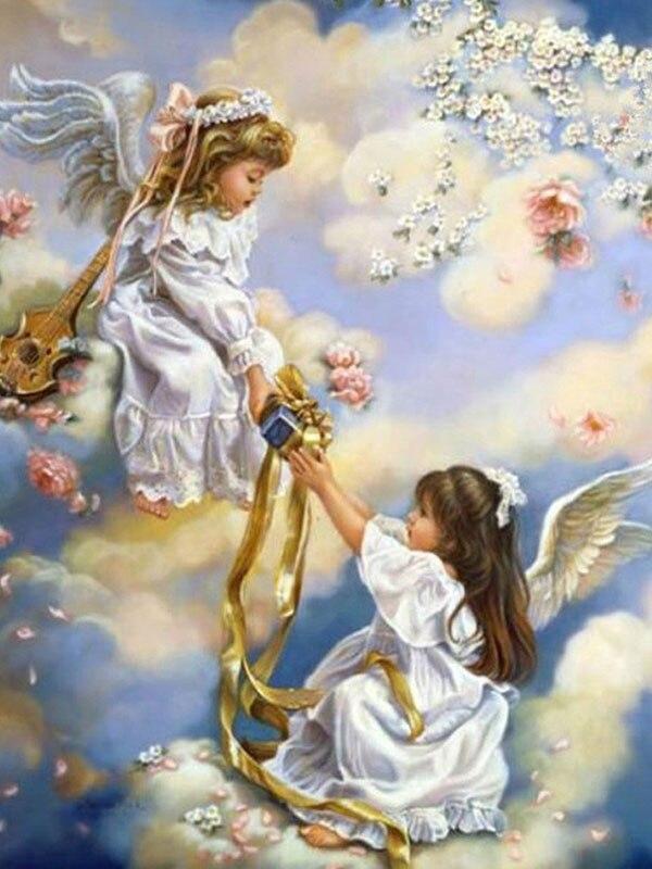 Pictură cu diamant 5D Diy Elf Zână Fantezie Zână Seturi de punct de cruce rotund complet Broderie cu diamant Portret Mozaic Poster