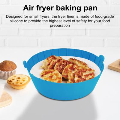 1/2 pezzi padella per friggitrice padella per griglia riutilizzabile rivestimento in silicone addensato padella per friggitrice accessori per friggitrice per cucina domestica