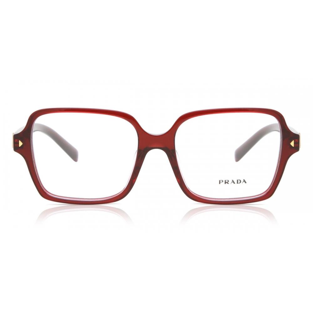 

Prada Pr A02v 16p1o1 Women Eyeglasses Transparent Burgundy/53